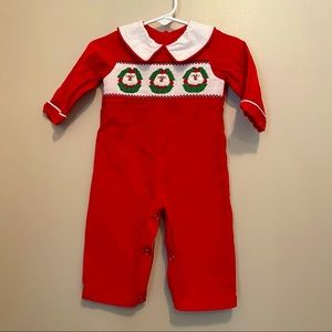 Mom & Me Smocked Longall with Santas